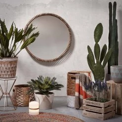 Twentyfour Paniers à linge Mast (lot de 2) - Feuille de plante - Naturel / Blanc -Rangements Soldes 1000333470 220217 024 MOOD DETAILS P000000001000333470 mood