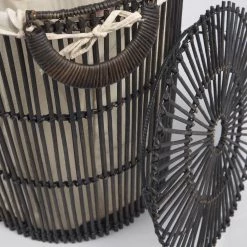 Twentyfour Paniers à linge Fayna (2 éléments) - Rotin - Noir -Rangements Soldes 1000333518 220217 030 DETAILS P000000001000333518