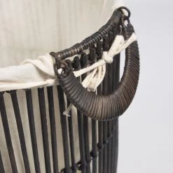 Twentyfour Paniers à linge Fayna (2 éléments) - Rotin - Noir -Rangements Soldes 1000333518 220217 050 DETAILS P000000001000333518