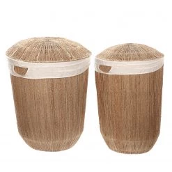 Twentyfour Paniers à linge Estibalis (2 éléments) - Jute - Naturel