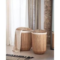 Twentyfour Paniers à linge Estibalis (2 éléments) - Jute - Naturel -Rangements Soldes 1000333529 220217 021 MOOD DETAILS P000000001000333529 mood
