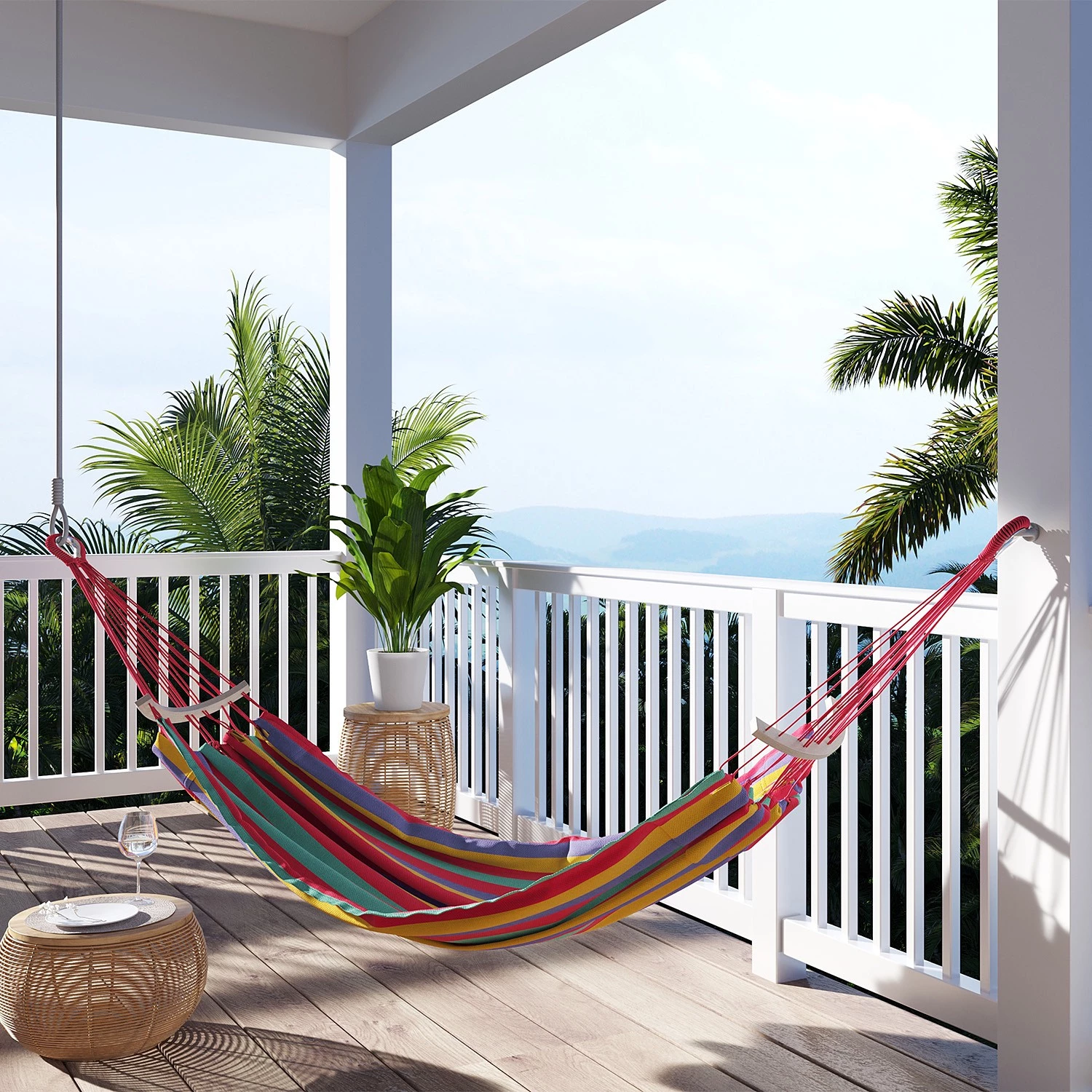 FLHF Hamac Tazar - Coton / Polyester - Multicolore 4 FLHF Hamac Tazar - Coton / Polyester - Multicolore – Image 2