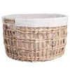 Butlers Panier à linge HONEY COMB - Coton / Fer / Jacinthe d’eau - Naturel / Crème - Diamètre : 33 cm -Rangements Soldes 1000338018 220225 010 IMAGE P000000001000338018