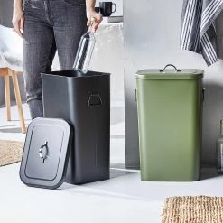 Butlers Poubelle BINSTER - Vert olive -Rangements Soldes 1000338073 220301 021 MOOD DETAILS P000000001000338073 mood