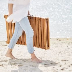 Butlers Chaise longue SUN WAVER - Partiellement en acacia massif - Marron -Rangements Soldes 1000341333 220317 022 MOOD DETAILS P000000001000341333 mood