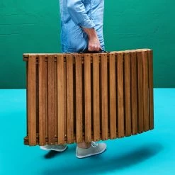 Butlers Chaise longue SUN WAVER - Partiellement en acacia massif - Marron -Rangements Soldes 1000341333 220317 023 MOOD DETAILS P000000001000341333 mood