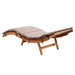 Butlers Chaise longue SUN WAVER - Partiellement en acacia massif - Marron -Rangements Soldes 1000341333 220317 032 DETAILS P000000001000341333