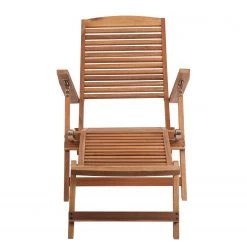 Butlers Chaise longue WEEKENDER - Partiellement en acacia massif / Acier - Marron -Rangements Soldes 1000341396 220317 030 DETAILS P000000001000341396