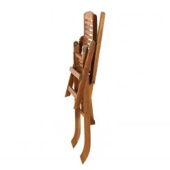 Butlers Chaise longue WEEKENDER - Partiellement en acacia massif / Acier - Marron -Rangements Soldes 1000341396 220317 033 DETAILS P000000001000341396