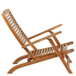 Butlers Chaise longue WEEKENDER - Partiellement en acacia massif / Acier - Marron -Rangements Soldes 1000341396 220317 034 DETAILS P000000001000341396