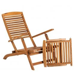 Butlers Chaise longue WEEKENDER - Partiellement en acacia massif / Acier - Marron -Rangements Soldes 1000341396 220317 035 DETAILS P000000001000341396