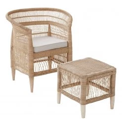 Butlers Pouf BOHO LOUNGE - Rotin - Naturel -Rangements Soldes 1000365697 220728 045 DETAILS P000000001000365697