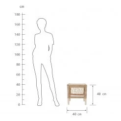 Butlers Pouf BOHO LOUNGE - Rotin - Naturel -Rangements Soldes 1000365697 220728 500 SKETCH DETAILS P000000001000365697 sketch