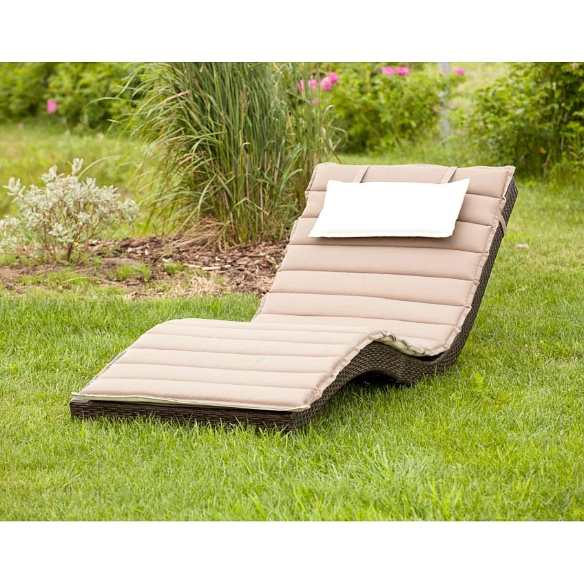 Merxx Chaise longue Piacenza - Polyrotin marron 4 Merxx Chaise longue Piacenza - Polyrotin marron – Image 2