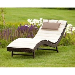 Merxx Chaise longue Piacenza - Polyrotin marron 9 Merxx Chaise longue Piacenza - Polyrotin marron -Rangements Soldes gartenliege piacenza polyrattan braun 3741160