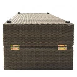 Jardi Chaise longue Villebon II - Tissu / Polyrotin - Anthracite / Marron -Rangements Soldes gartenliege villebon webstoff polyrattan anthrazit braun 5161228