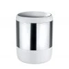 WENKO Poubelle de salle de bain Loft - Acier inoxydable - Argenté / Blanc -Rangements Soldes kosmetikeimer loft edelstahl edelstahl weiss 4557492