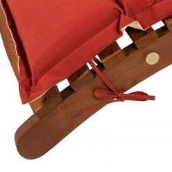 Merxx Chaise longue Ipanema I - Eucalyptus massif / Textile rouge -Rangements Soldes liege ipanema eukalyptus massiv textil rot 1823642