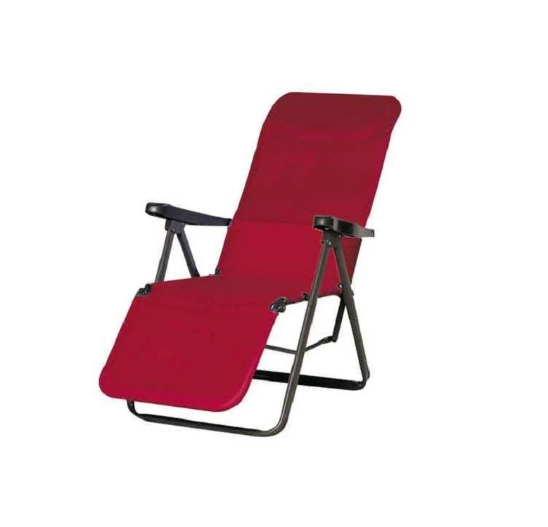 Best Freizeitmöbel Chaise longue Lugano - Tube en acier / Ergotex - Anthracite / Bordeaux 2 Best Freizeitmöbel Chaise longue Lugano - Tube en acier / Ergotex - Anthracite / Bordeaux