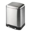 WENKO Poubelle à pédale Easy-Close I - Acier inoxydable -Rangements Soldes treteimer easy close i edelstahl silber 4837364