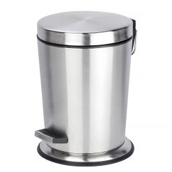 WENKO Poubelle à pédale Easy-Close II - Acier inoxydable